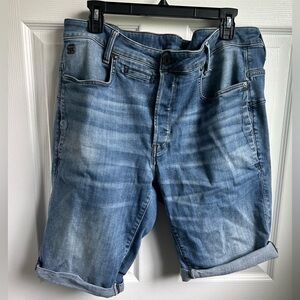 G Star Men's Blue Denim Shorts